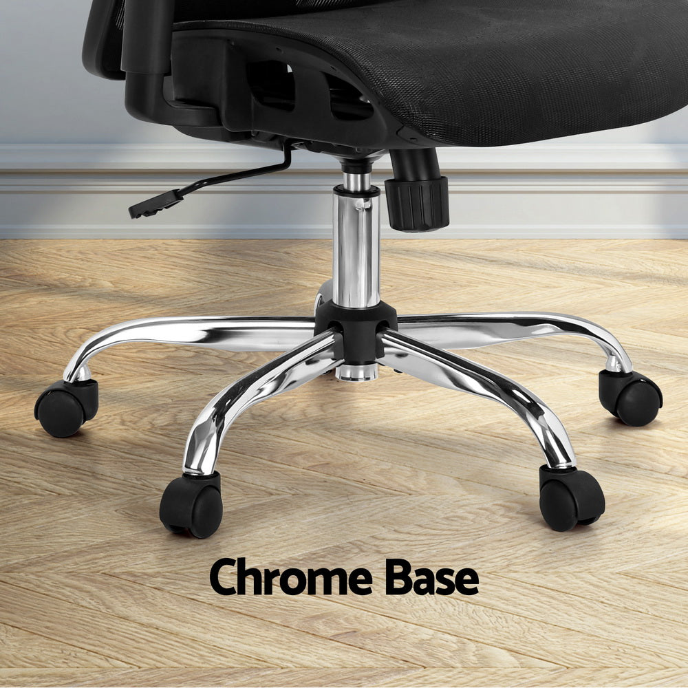 Ergonomic Mesh Office Chair Adjustable High Back - Black