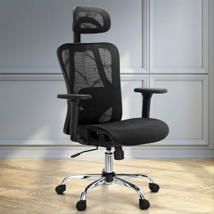 Ergonomic Mesh Office Chair Adjustable High Back - Black