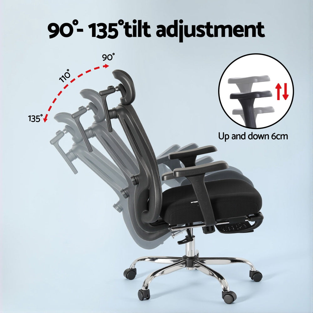 Artiss Ergonomic Mesh Office Chair Black - Homecoze