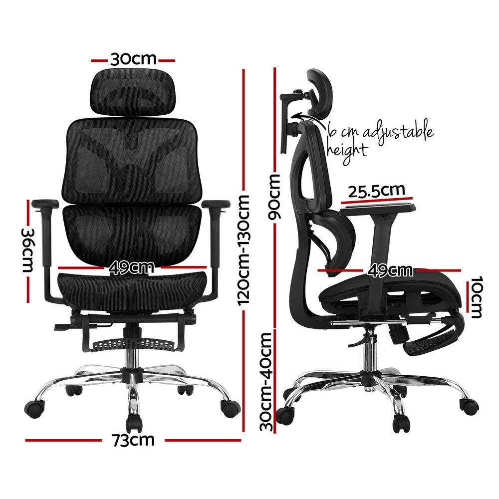 Premium Office Chair Mesh High Back - Black - Homecoze