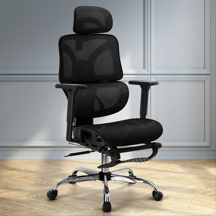 Premium Office Chair Mesh High Back - Black