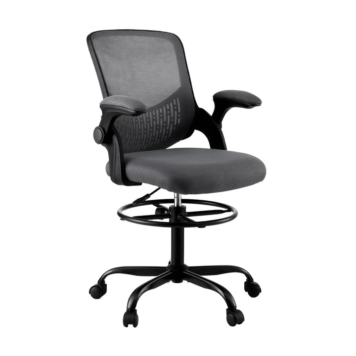 Artiss Office Chair Drafting Chairs Stool Computer Desk Studios Mesh Grey - Homecoze