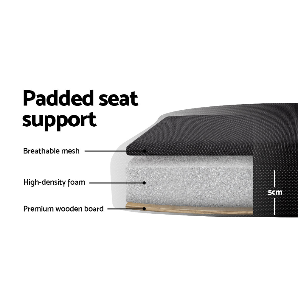 Classic Mid-Back Mesh Study Office Chair - Black - Homecoze