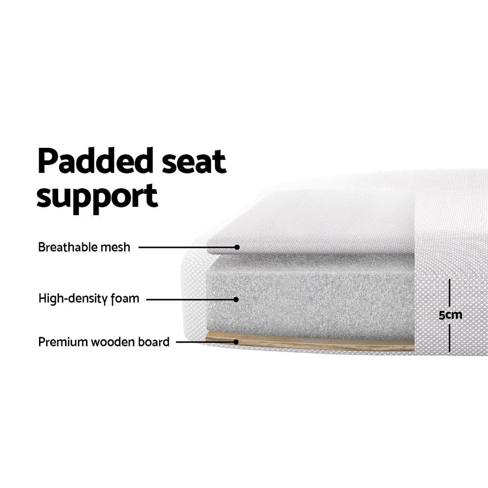 Classic Mid-Back Mesh Study Office Chair - Grey - Homecoze