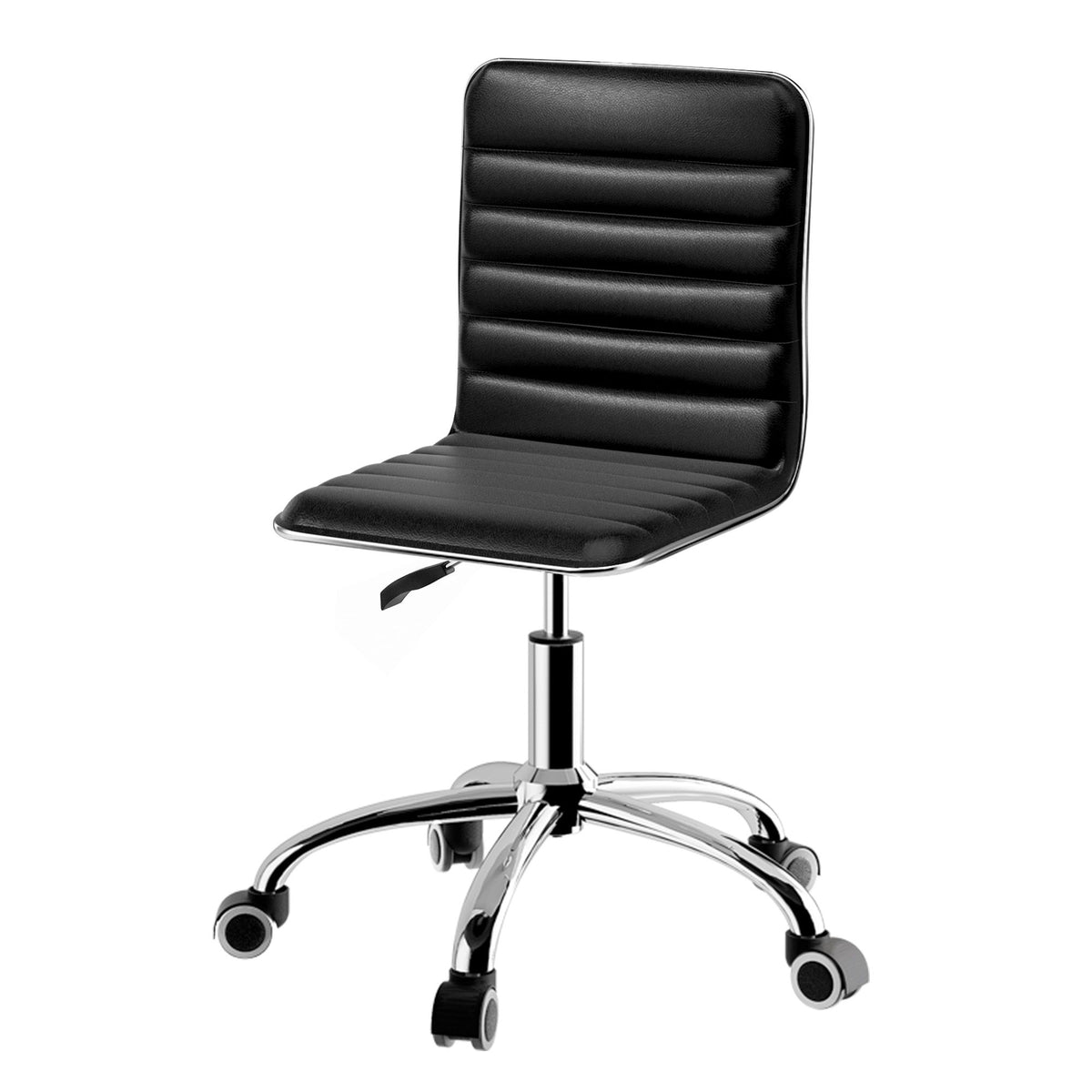 Low-Back Conference Office Chair PU Leather - Black