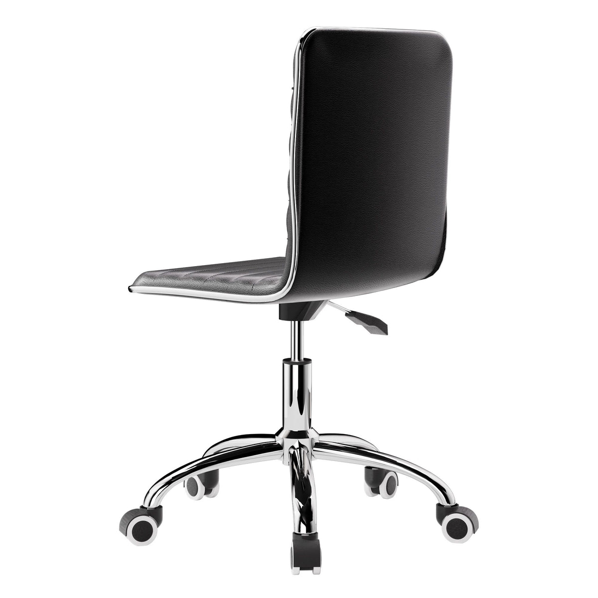 Low-Back Conference Office Chair PU Leather - Black