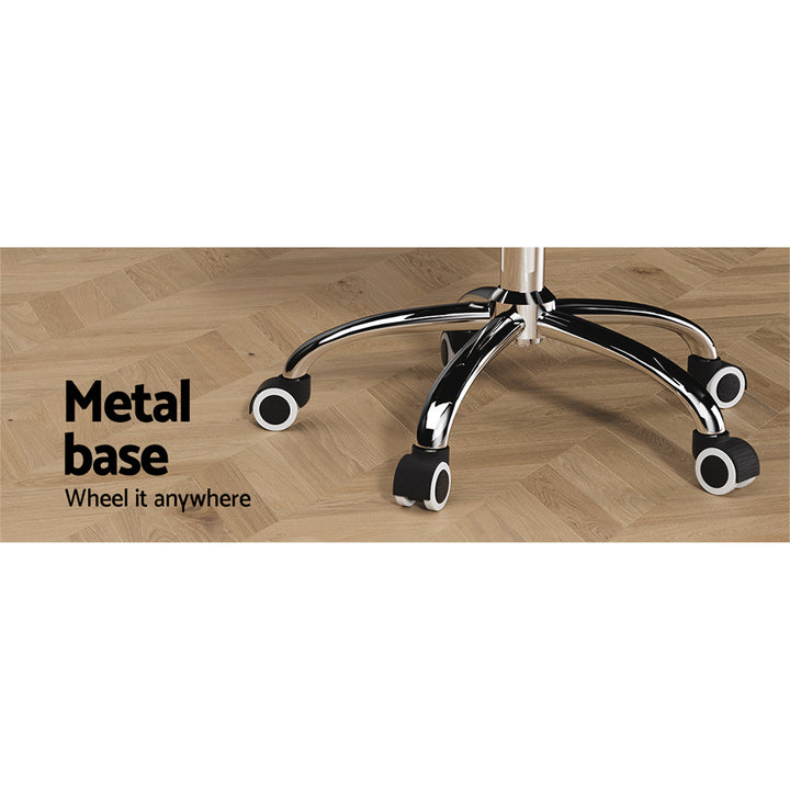 Low-Back Conference Office Chair PU Leather - Black - Homecoze