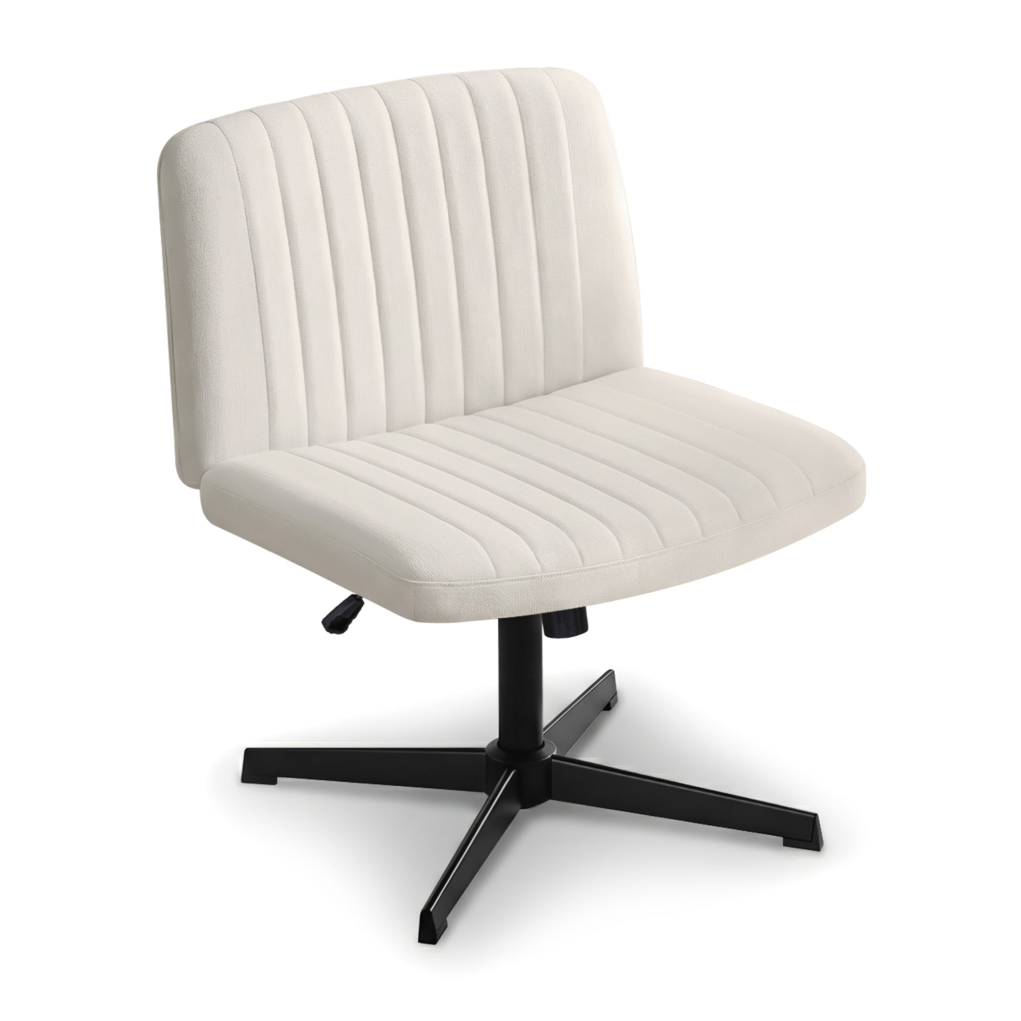 Extra Wide Armless Office Chair - Beige - Homecoze