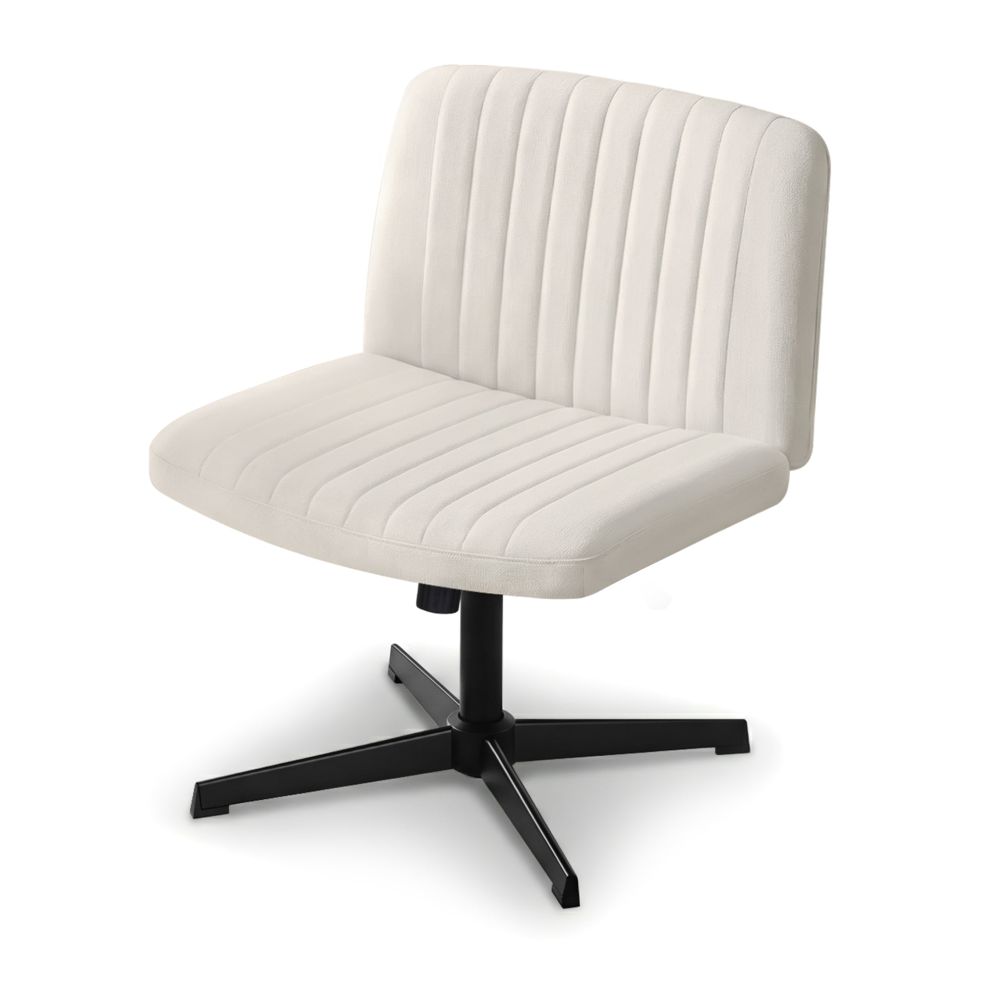 Extra Wide Armless Office Chair - Beige - Homecoze