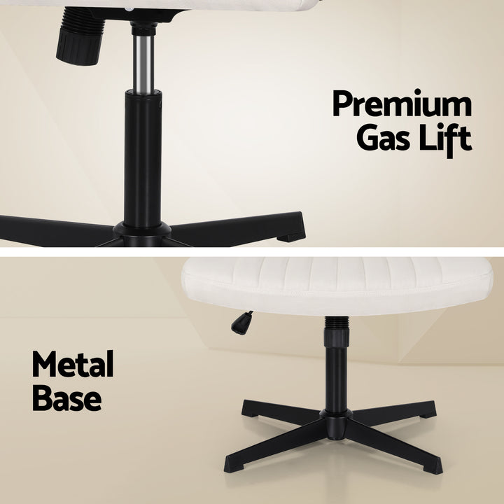 Extra Wide Armless Office Chair - Beige