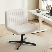 Extra Wide Armless Office Chair - Beige - Homecoze