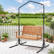 Elena (2 Seater) Outdoor Garden Bench Swing with Stand - Teak