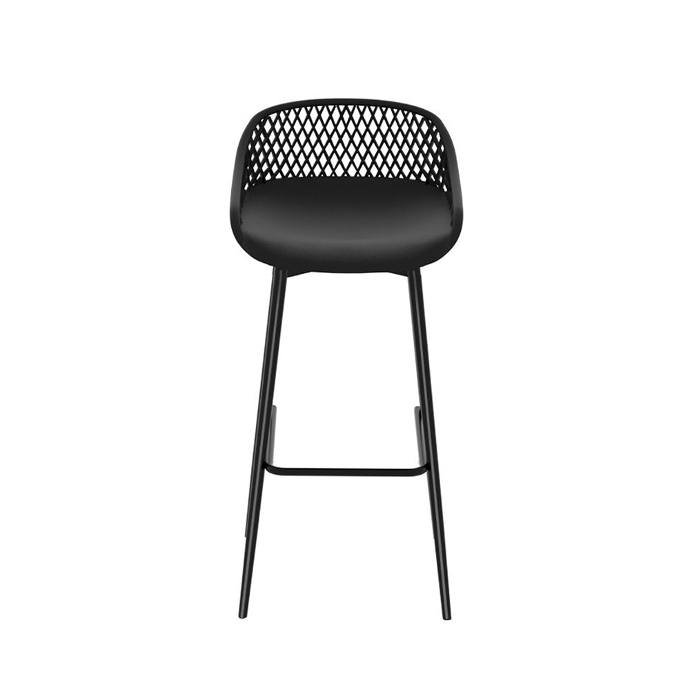 Arlo (Set of 2) Outdoor Bar Stools 76cm - Black - Homecoze