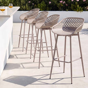 Arlo (Set of 4) Outdoor Bar Stools 76cm - Coffee