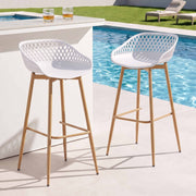 Arlo (Set of 2) Outdoor Bar Stools 76cm - White