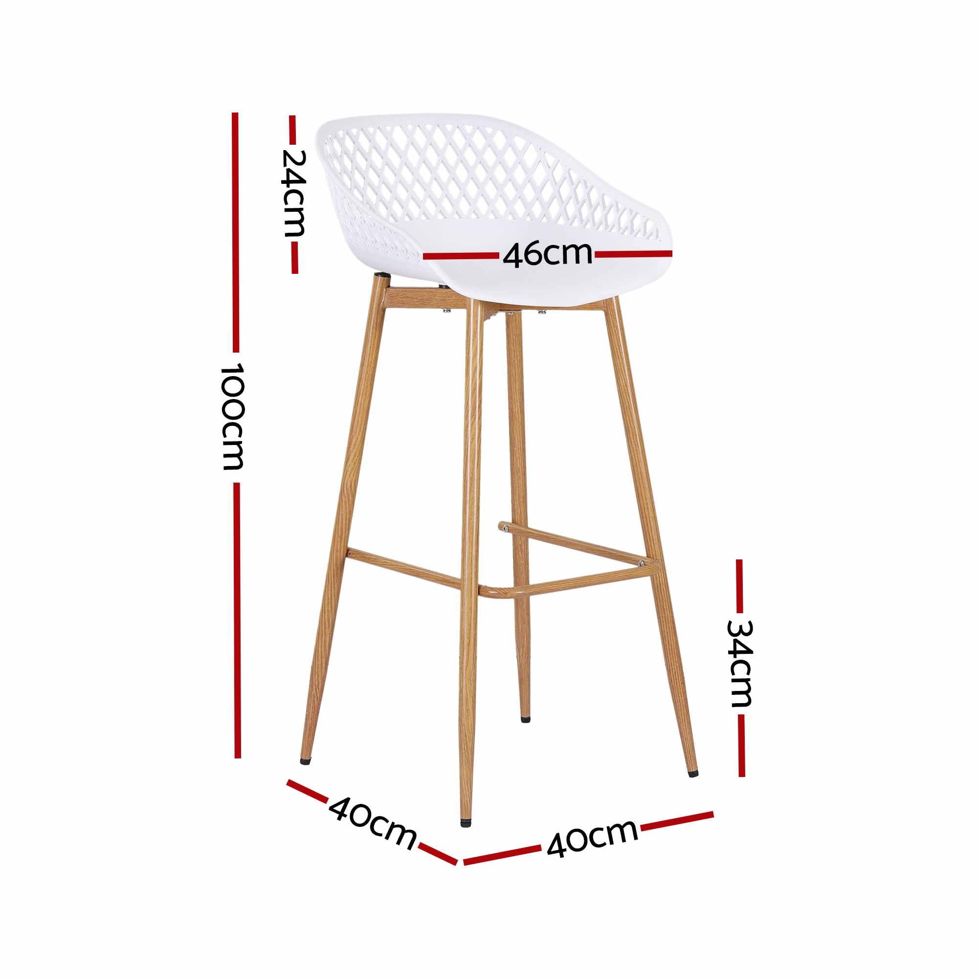 Arlo (Set of 2) Outdoor Bar Stools 76cm - White