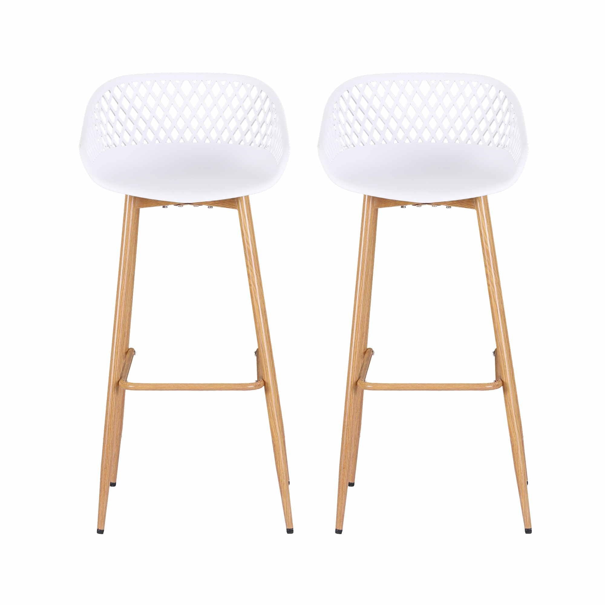 Arlo (Set of 2) Outdoor Bar Stools 76cm - White