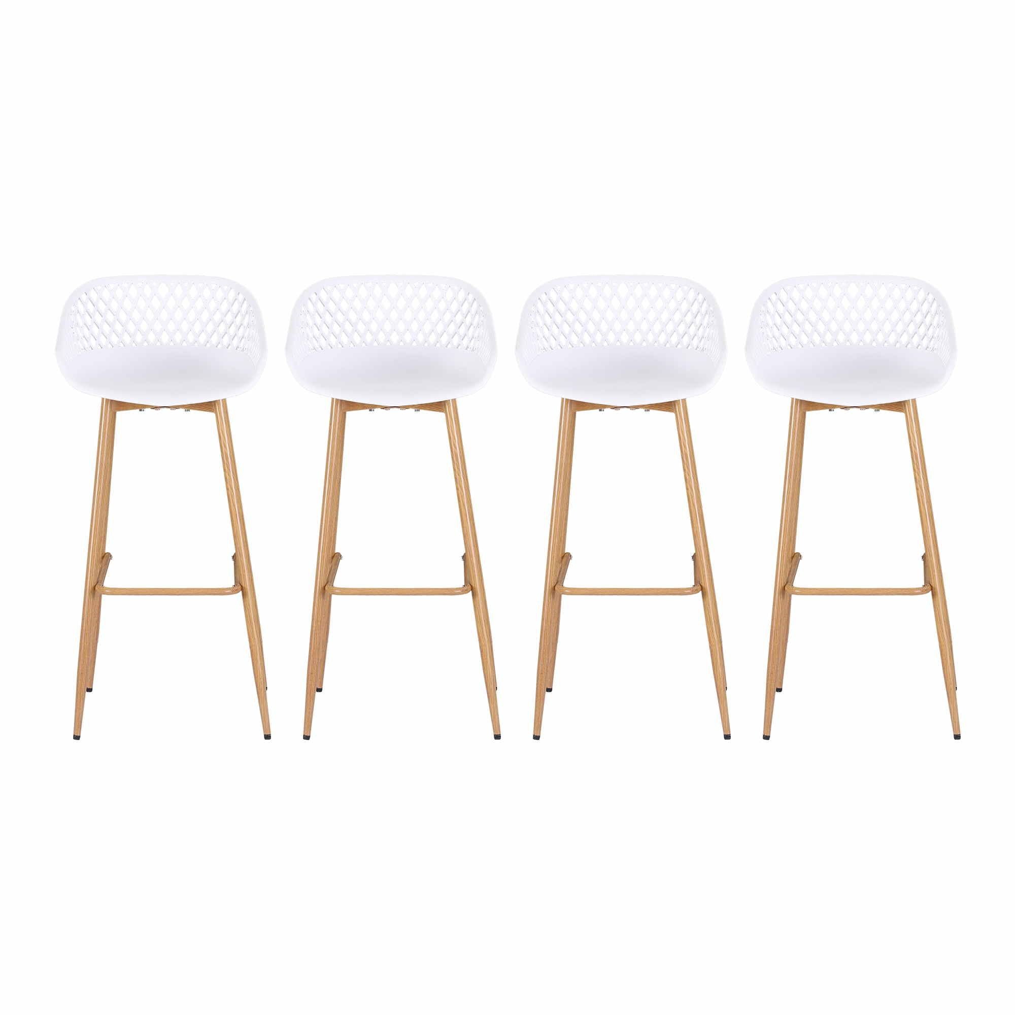 Arlo (Set of 4) Outdoor Bar Stools 76cm - White