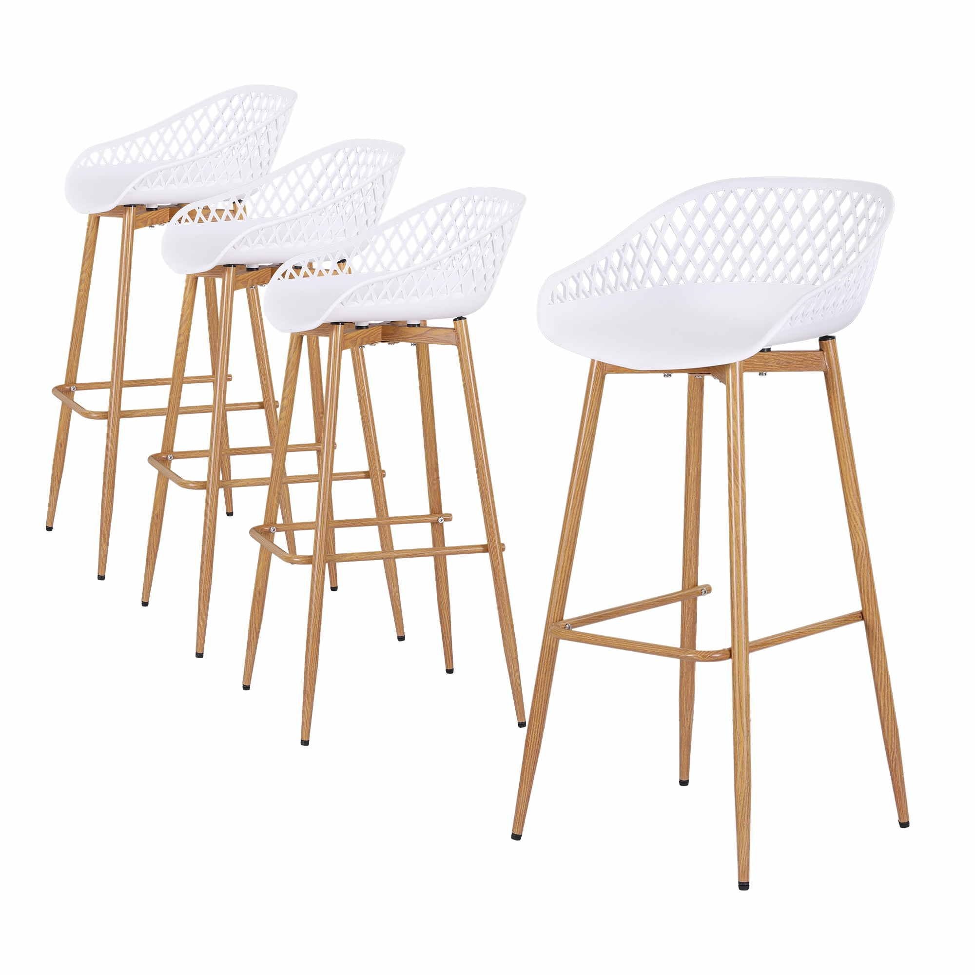 Arlo (Set of 4) Outdoor Bar Stools 76cm - White