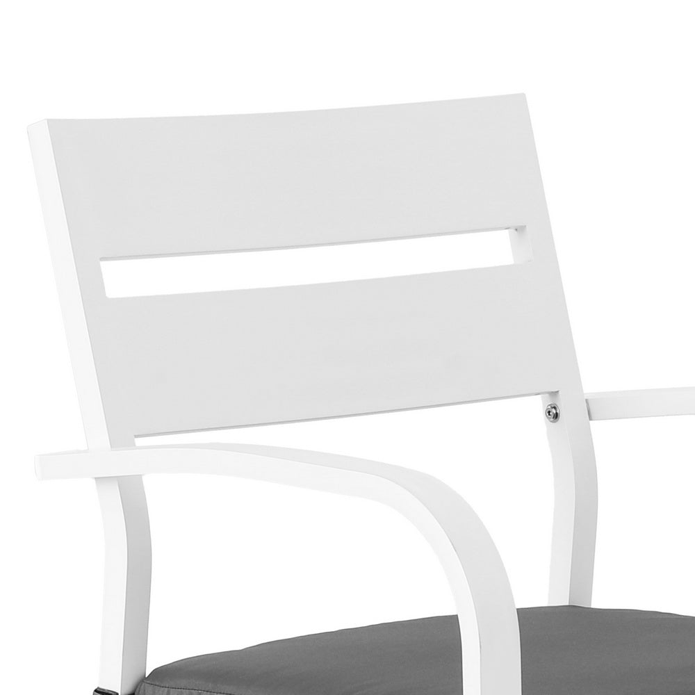 3 PC Outdoor Bistro Bar Table & Stools Set - White - Homecoze