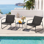 Henley 2-Seater Outdoor Bistro Set – Black