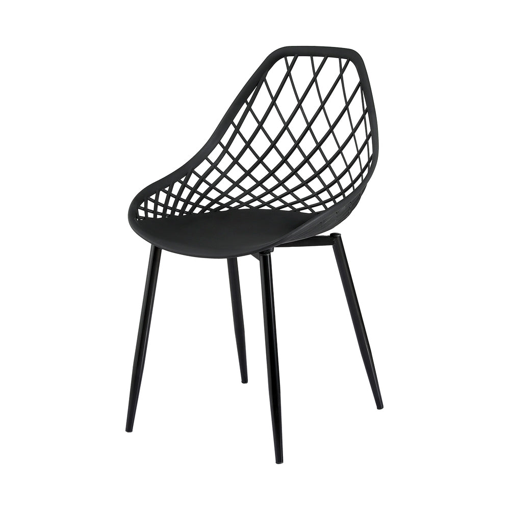Gardeon 4PC Outdoor Dining Chairs PP Lounge Chair Patio Garden Furniture Black - Homecoze