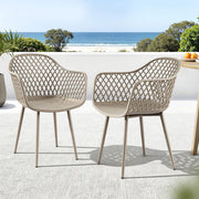 Sienna (Set of 4) Outdoor Dining Chairs - Coffee - Homecoze