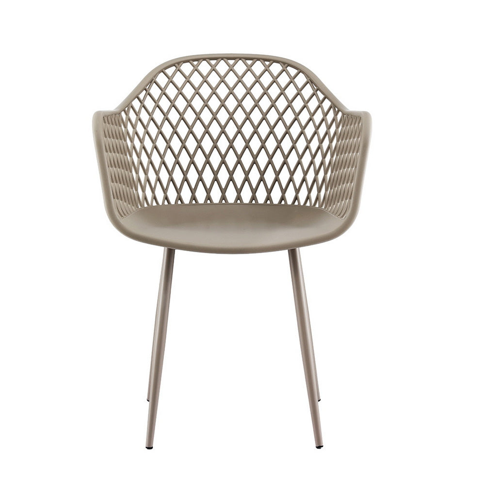Sienna (Set of 4) Outdoor Dining Chairs - Coffee - Homecoze