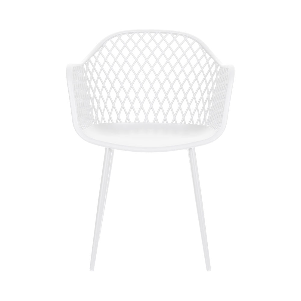 Sienna (Set of 4) Outdoor Dining Chairs - White - Homecoze