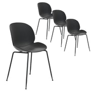 Maris (Set of 4) Outdoor Dining Chairs - Black - Homecoze