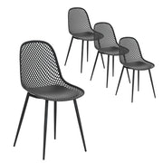 Marlo (Set of 4) Outdoor Dining Chairs - Black - Homecoze
