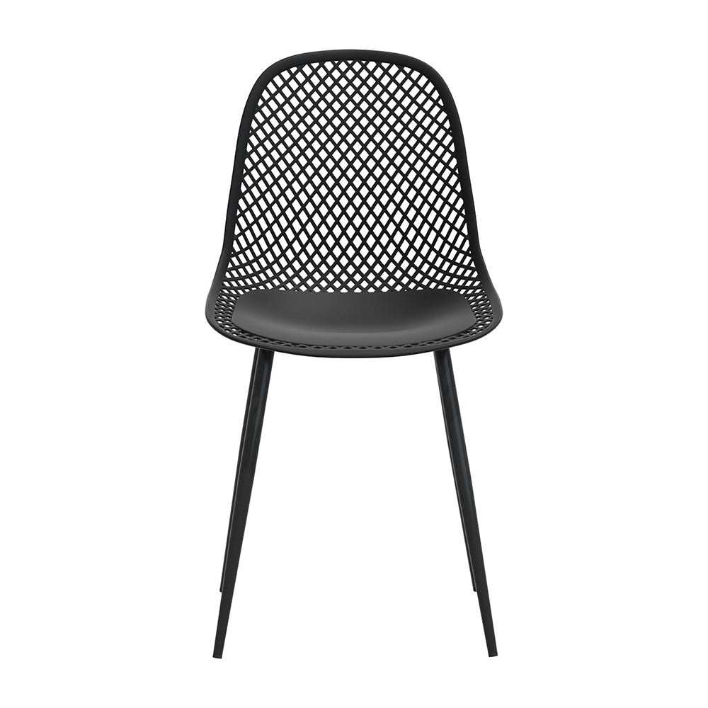 Marlo (Set of 4) Outdoor Dining Chairs - Black - Homecoze