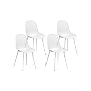 Marlo (Set of 4) Outdoor Dining Chairs - White - Homecoze