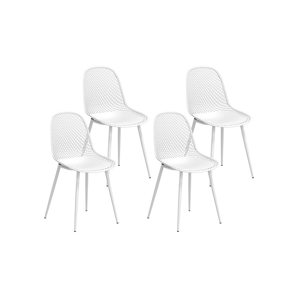 Marlo (Set of 4) Outdoor Dining Chairs - White - Homecoze
