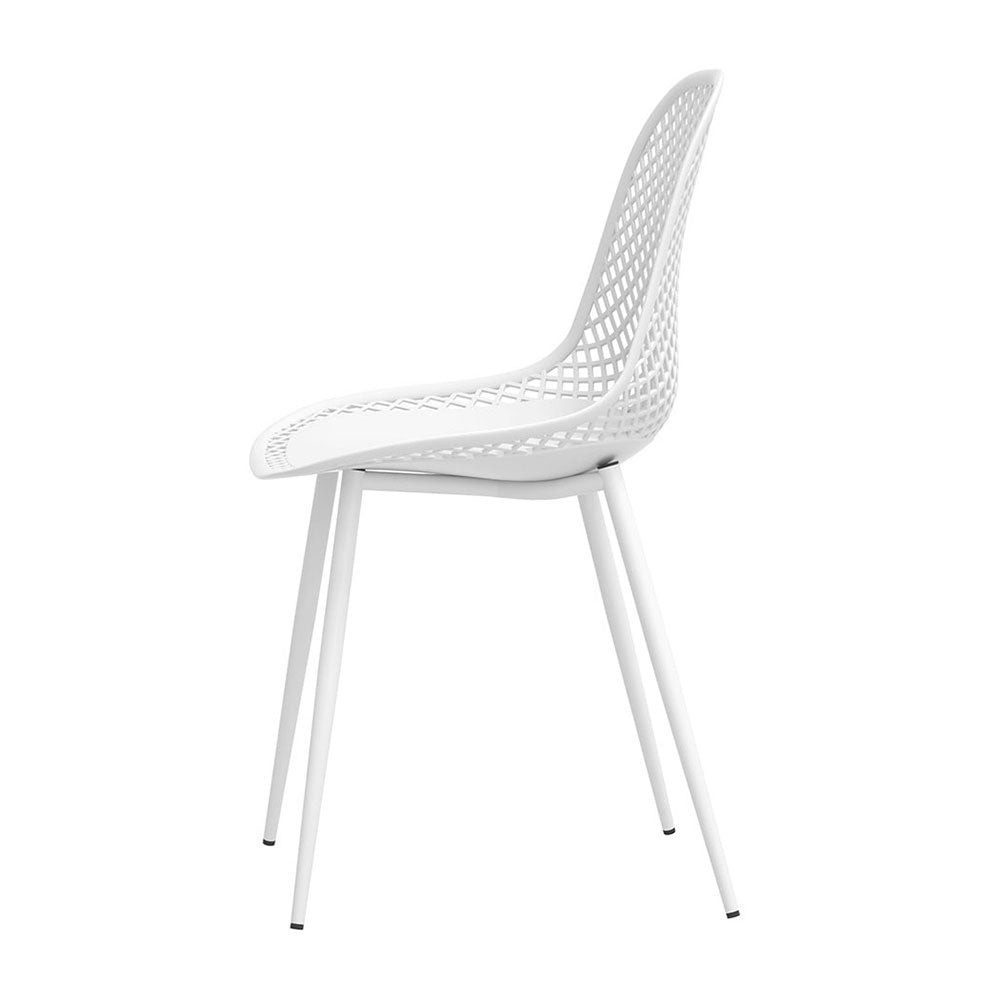 Marlo (Set of 4) Outdoor Dining Chairs - White - Homecoze