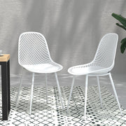 Marlo (Set of 4) Outdoor Dining Chairs - White - Homecoze
