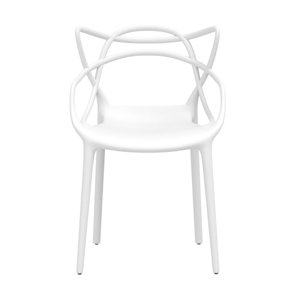 Alden (Set of 4) Stackable Outdoor Dining Chairs - White - Homecoze