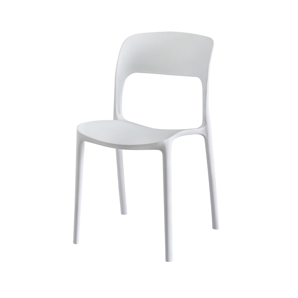 Gardeon 4PC Outdoor Dining Chairs Stackable PP Patio Chair Garden Furniture White - Homecoze