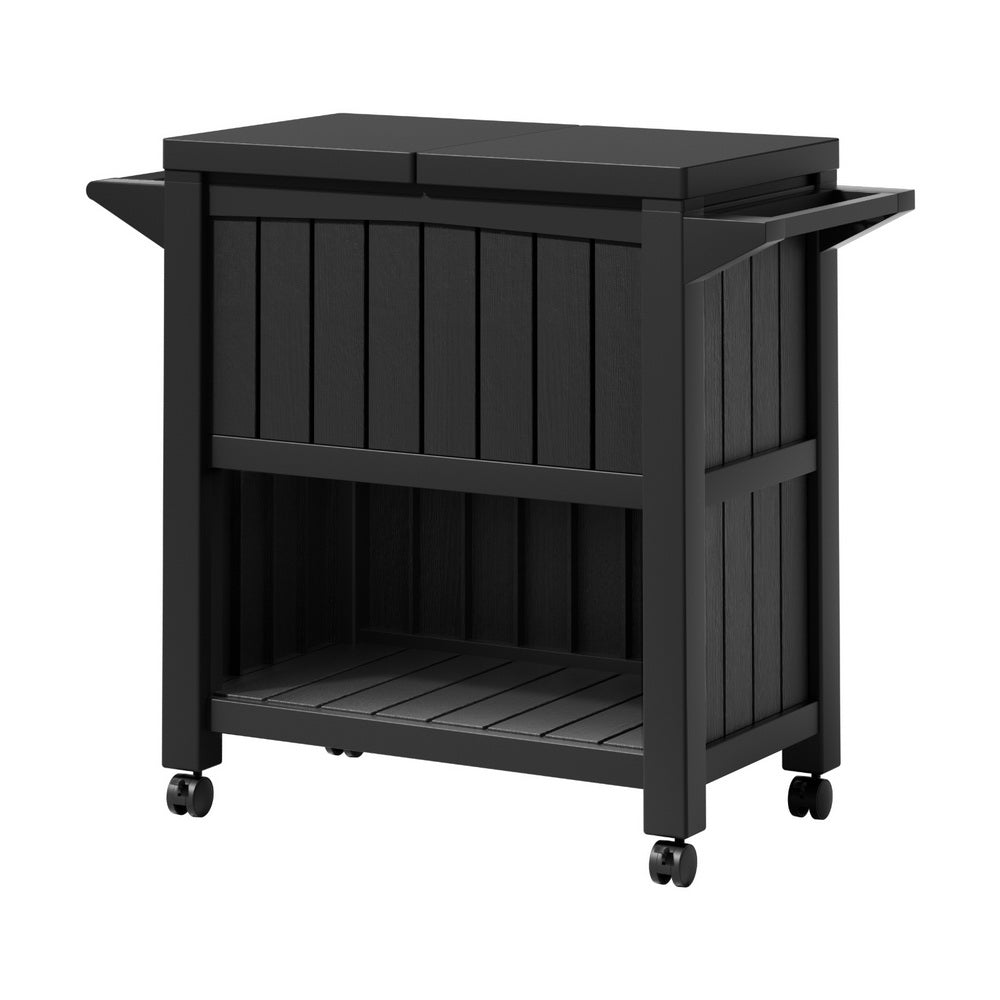 Outdoor Bistro Serving Cart Storage Trolley