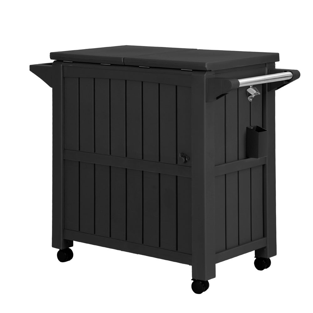 Outdoor Bistro Serving Cart Storage Trolley - Homecoze