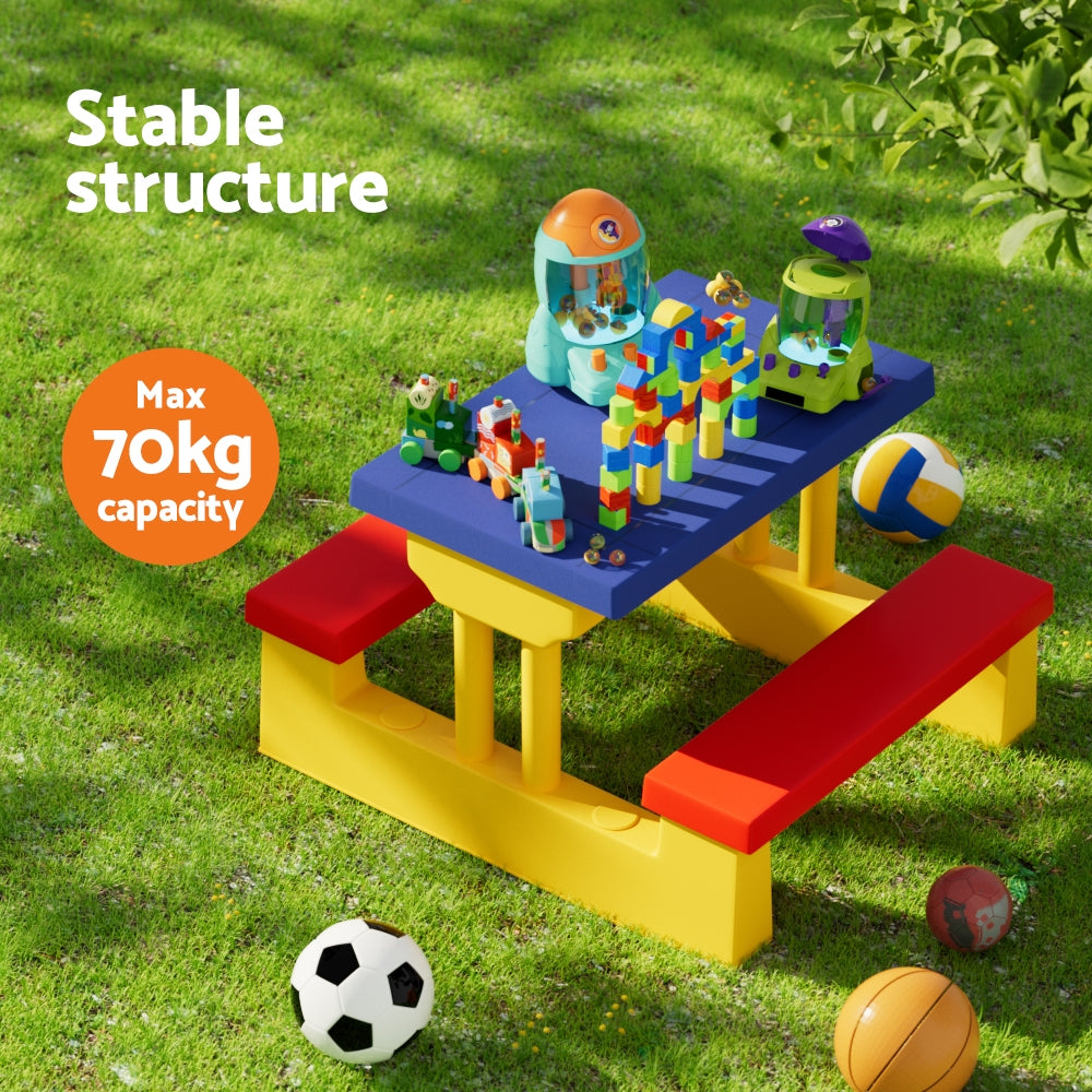 Kids Indoor/Outdoor Table and Chair Set with Umbrella - Homecoze