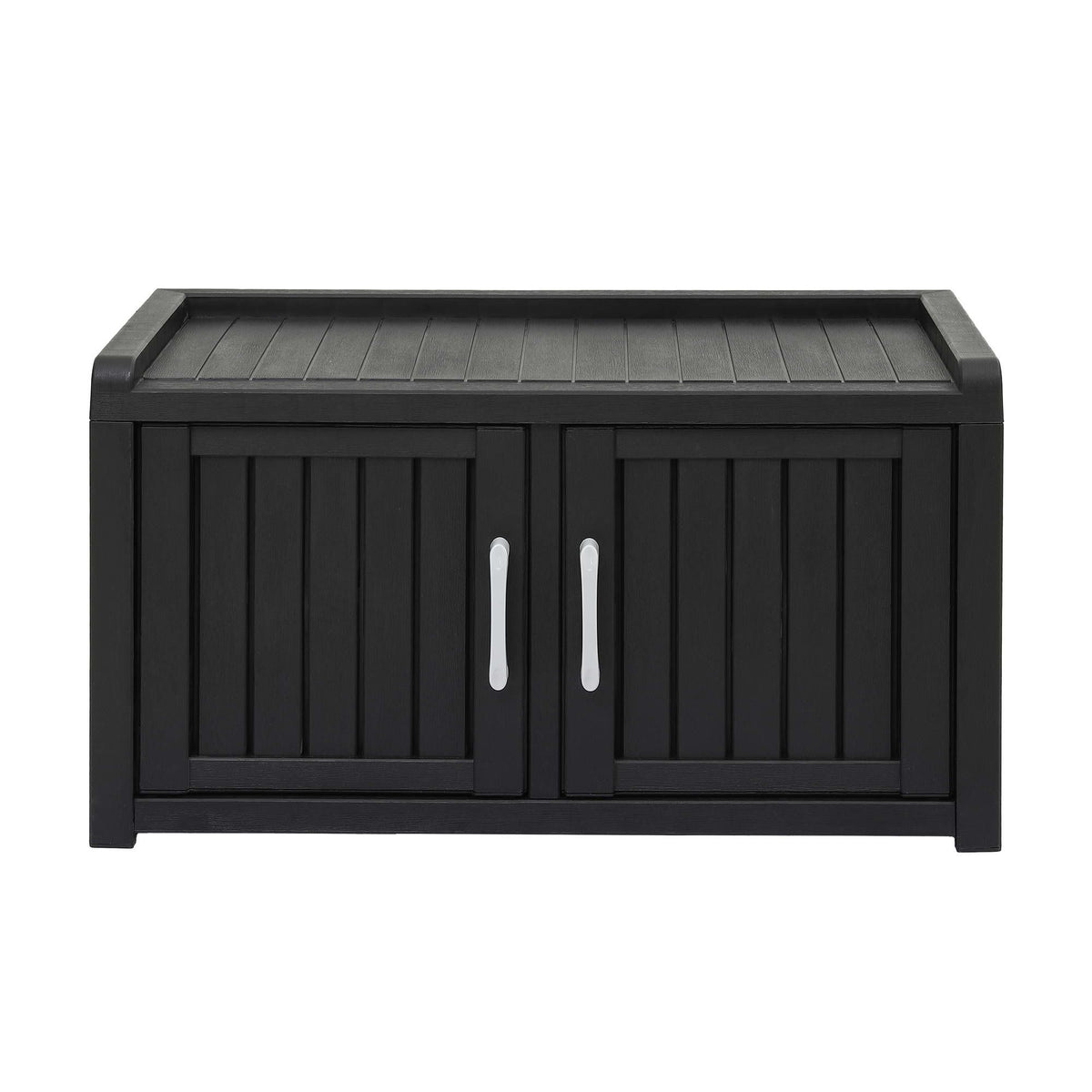 Outdoor Shoe Cabinet Storage Bench 81cm – Black
