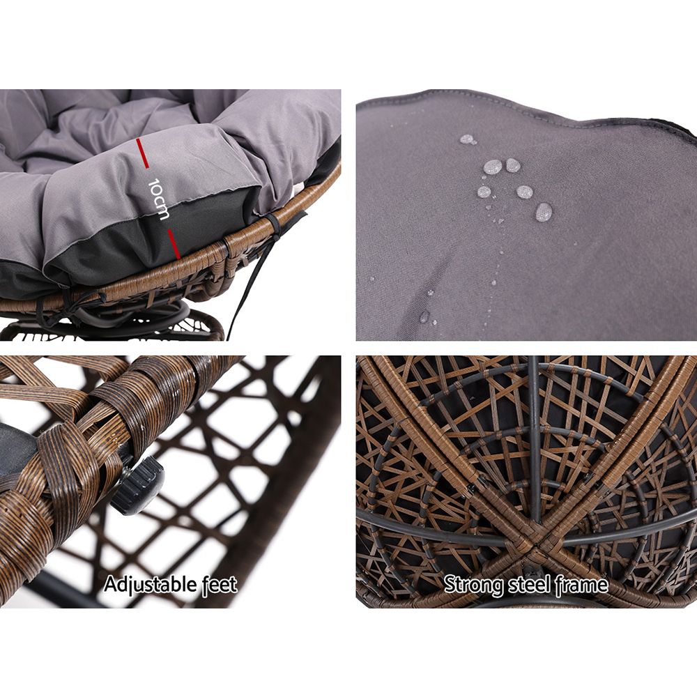 Papasan Outdoor Lounge Chair - Brown