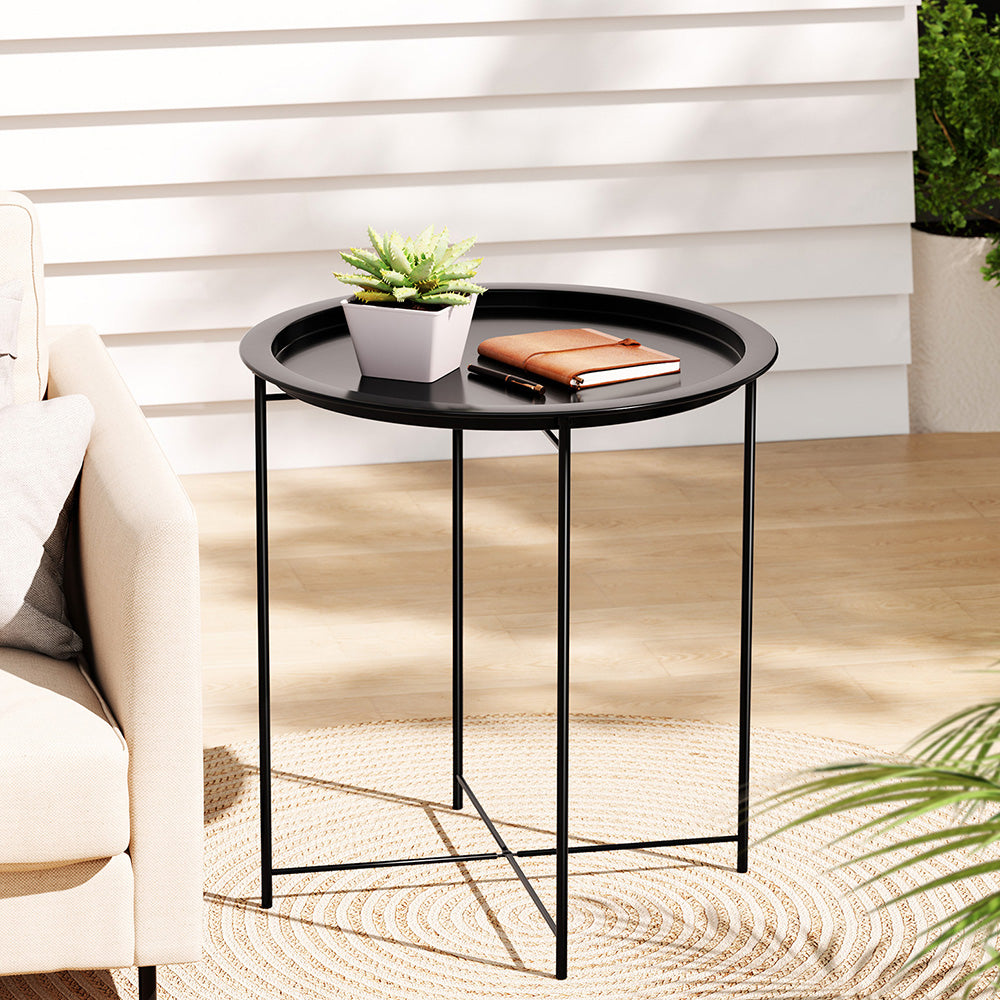 Outdoor Side Table - Black - Homecoze