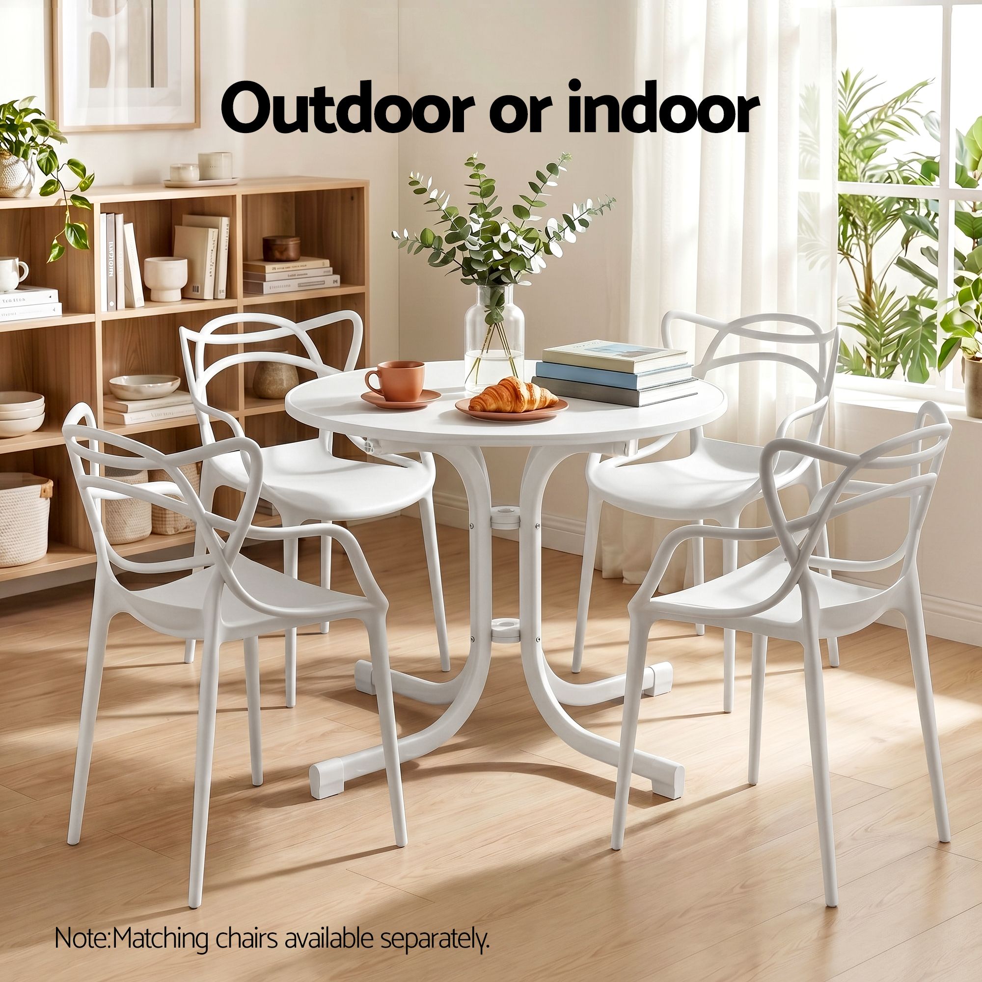 80cm Folding Outdoor Bistro Table – White