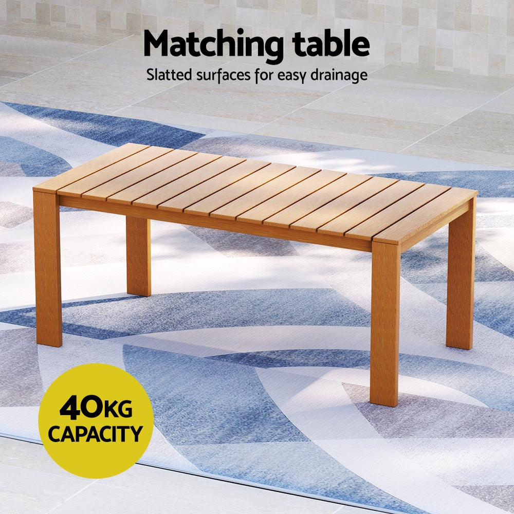 5 Seater Outdoor Corner Lounge and Chair Setting Sofa Set Acacia Wood - Homecoze