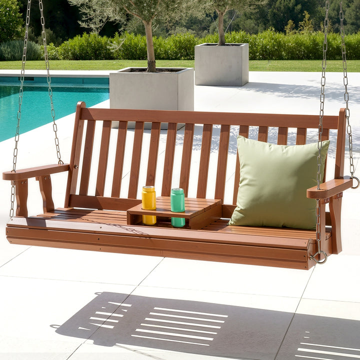 Nora (2 Seater) Garden Bench Swing - Teak - Homecoze