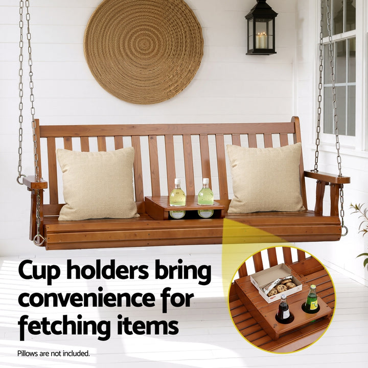 Nora (2 Seater) Garden Bench Swing - Teak - Homecoze