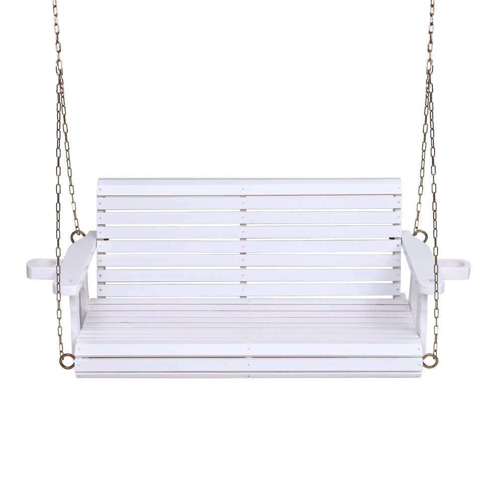 Esme (2 Seater) Garden Bench Swing - White - Homecoze