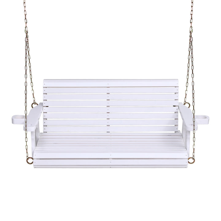 Esme (2 Seater) Garden Bench Swing - White - Homecoze